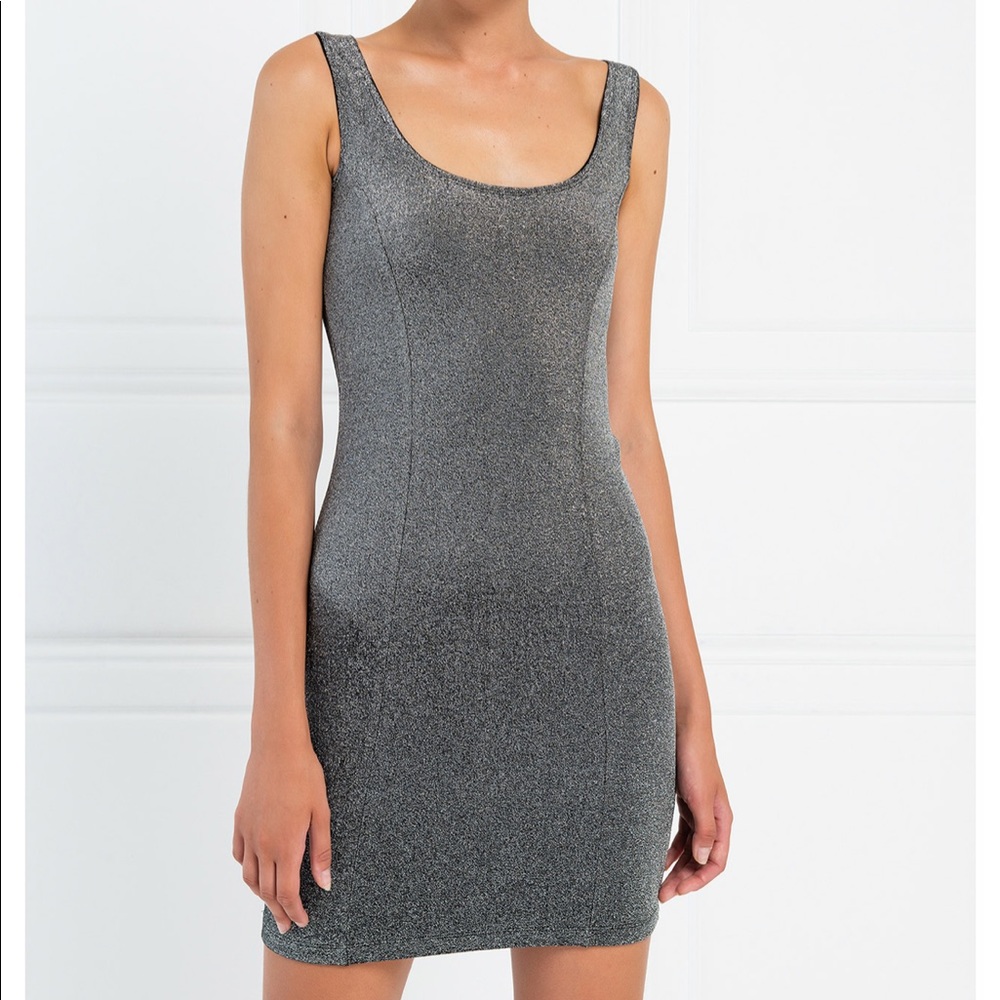 Bodycon silver mini dress size s